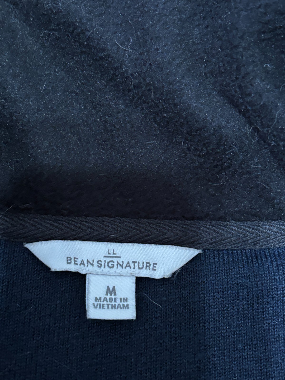 LL Bean Signature Sherpa Fleece Pullover Mock Neck Women’s Size Medium Blue