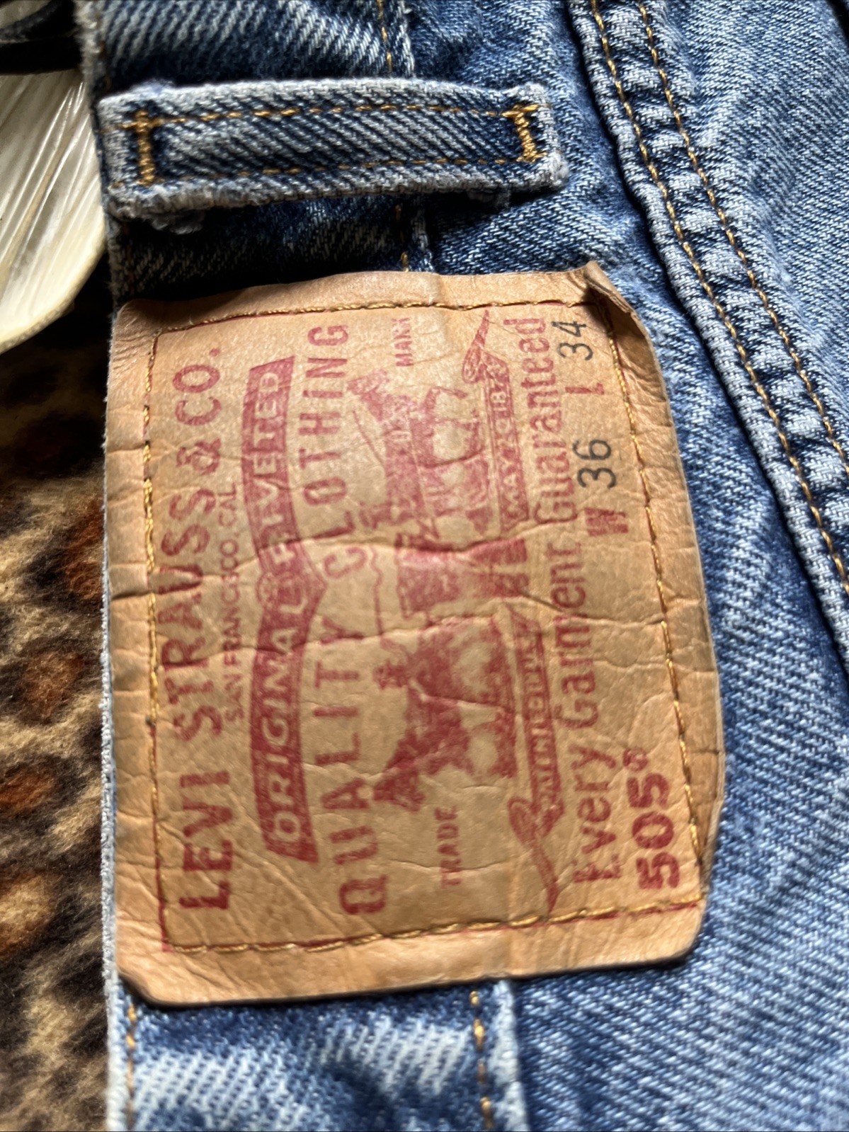 Levi’s 505 Series Men’s Light Blues Denim Sizew36-L34 Preowned