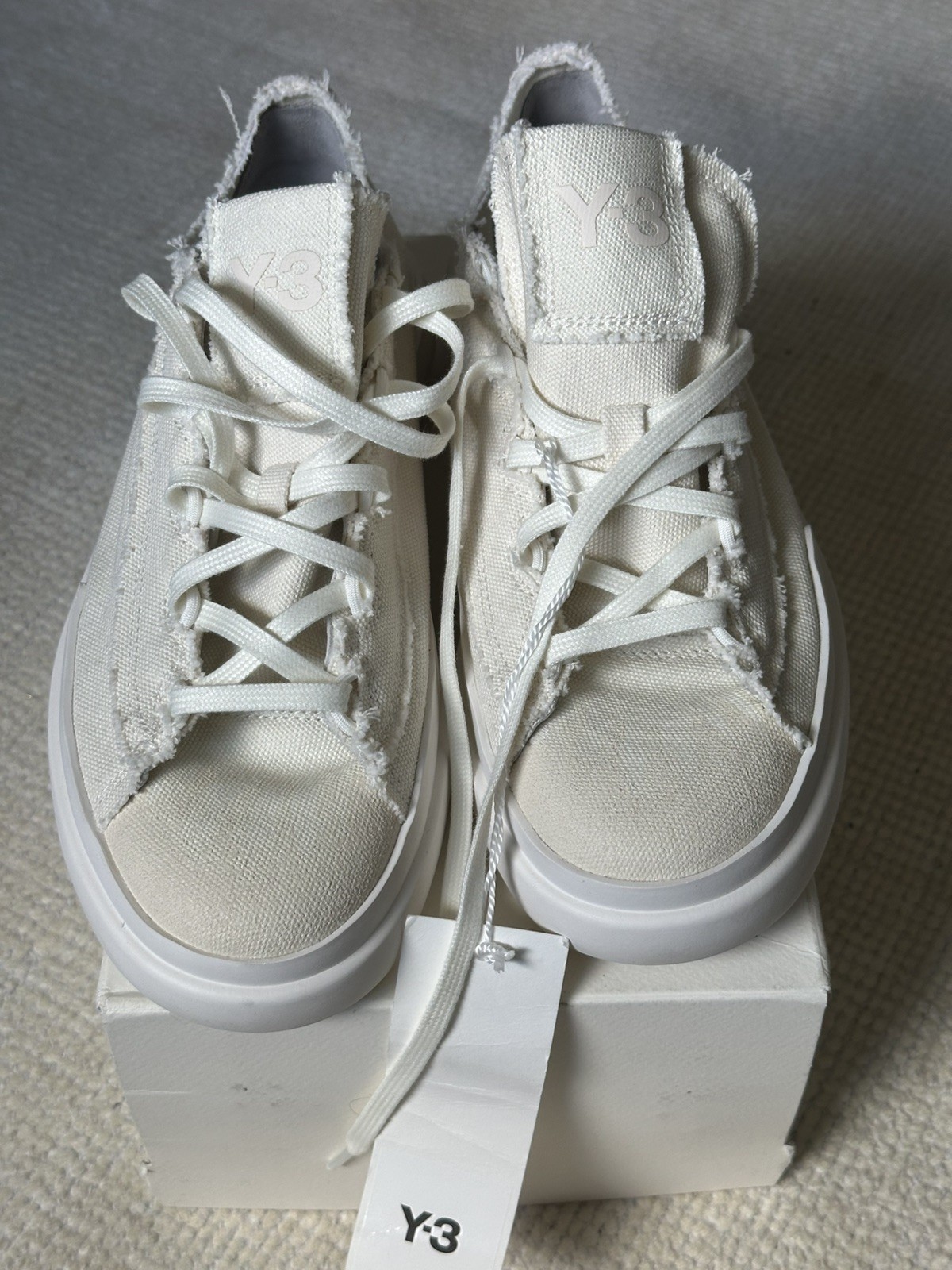 ADIDAS x YOHJI YAMAMOTO Y-3 NIZZA LOW WHITE SIZE US 6.5 UK 6 EU 39.5
