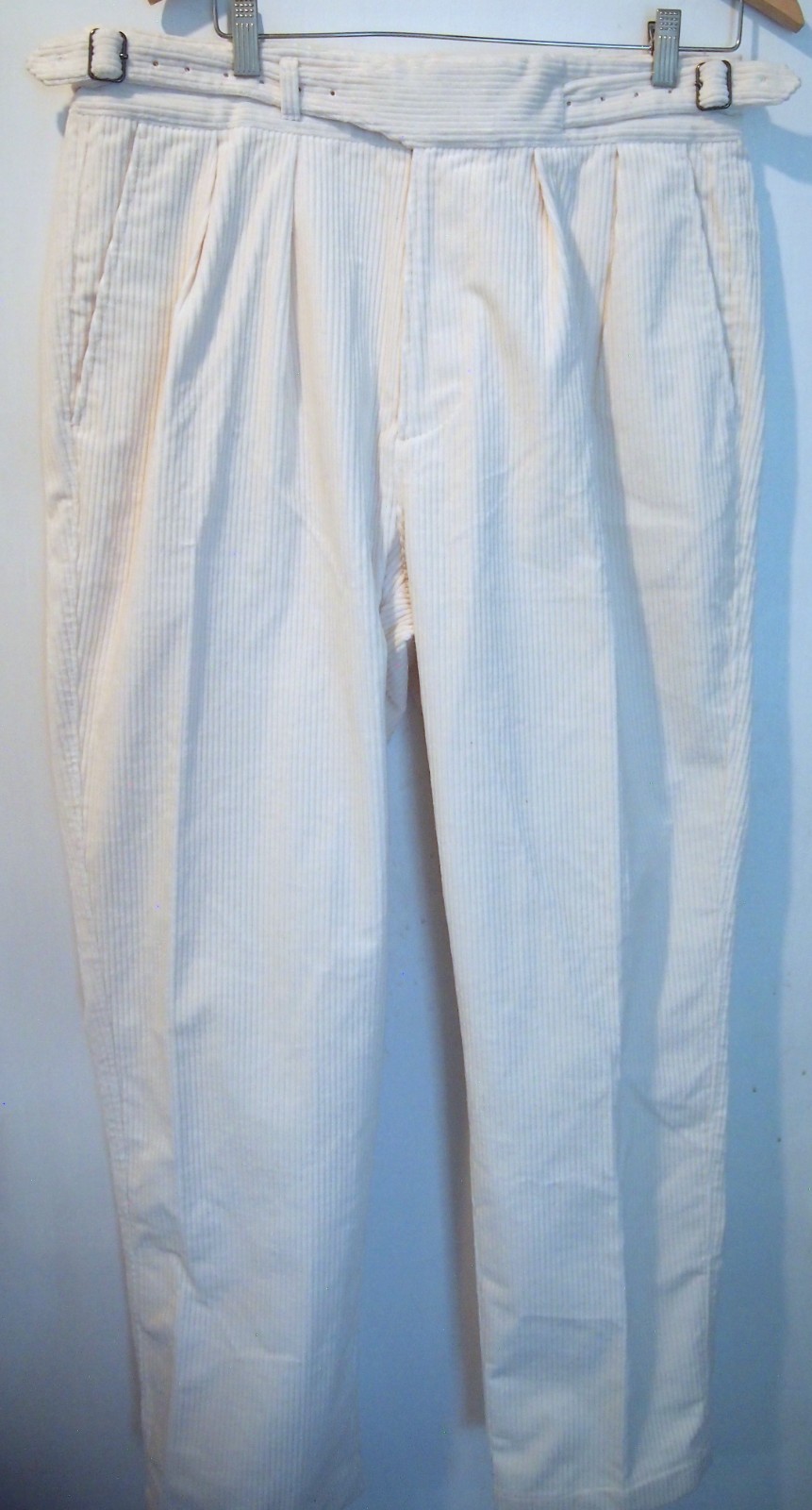 Todd Snyder Wide Wale Corduroy Pleated Gurkha Trouser Pant NWT $298 34 x 32