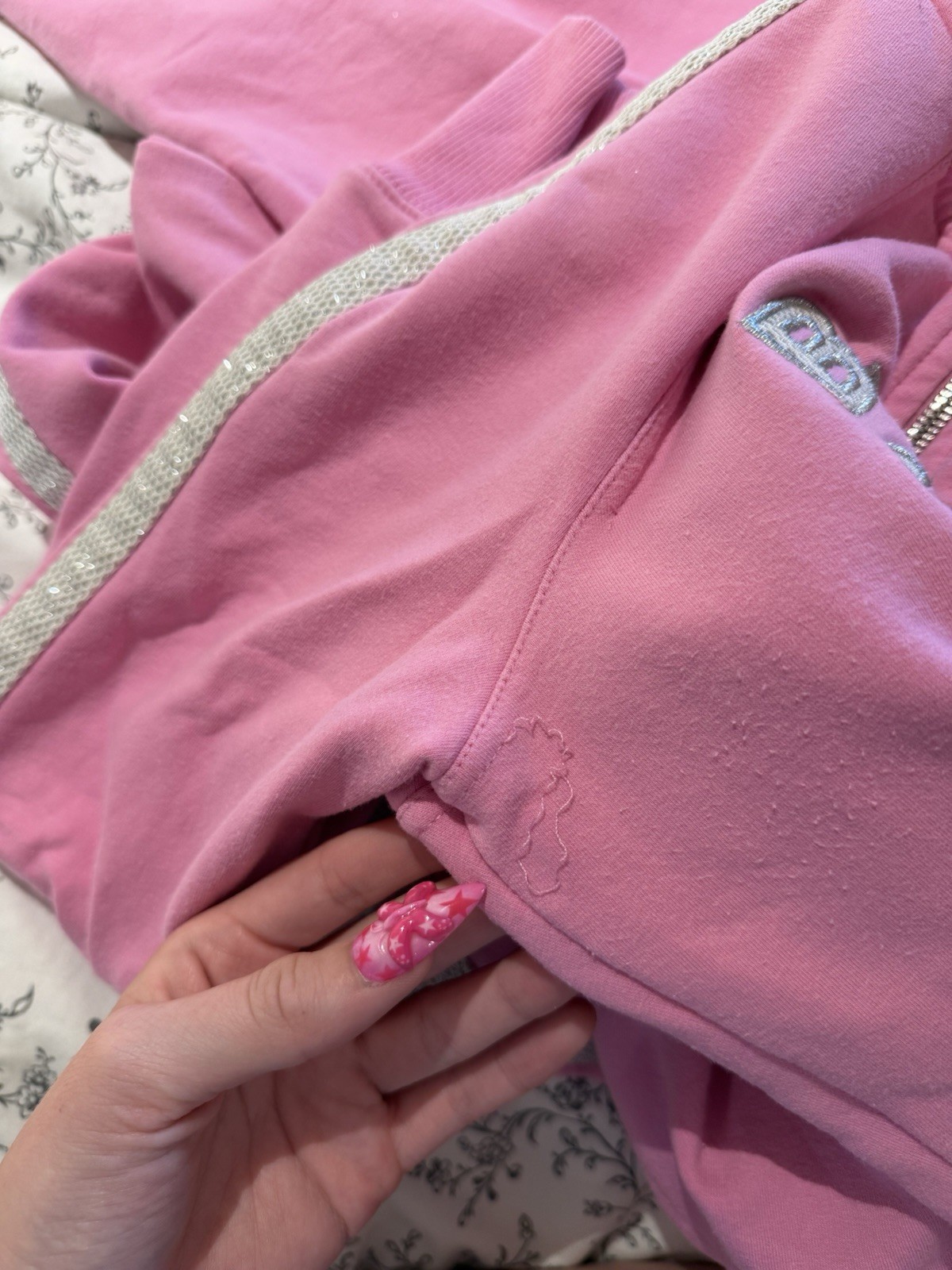 Vintage 90s 2000s Bebe Sport Bubblegum Glitter Tracksuit Set