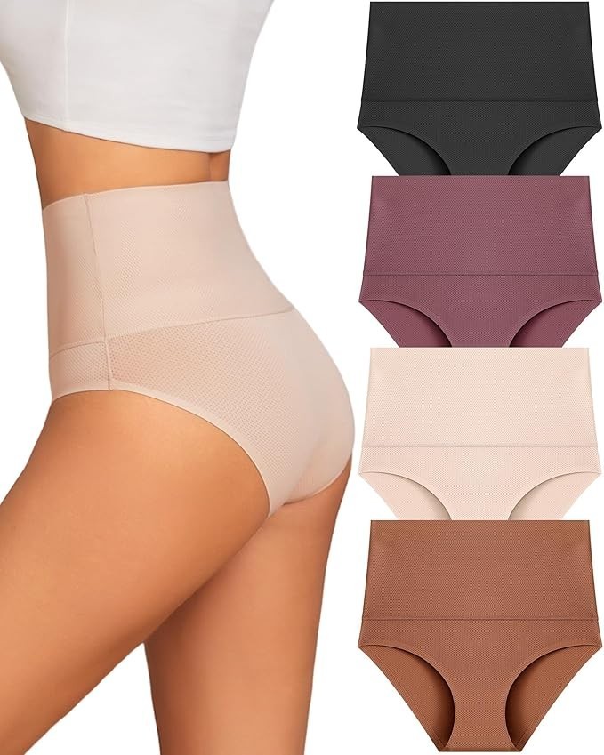 UNDER THE SEA Tummy Control Underwear for Women High Waisted Briefs Seamless
