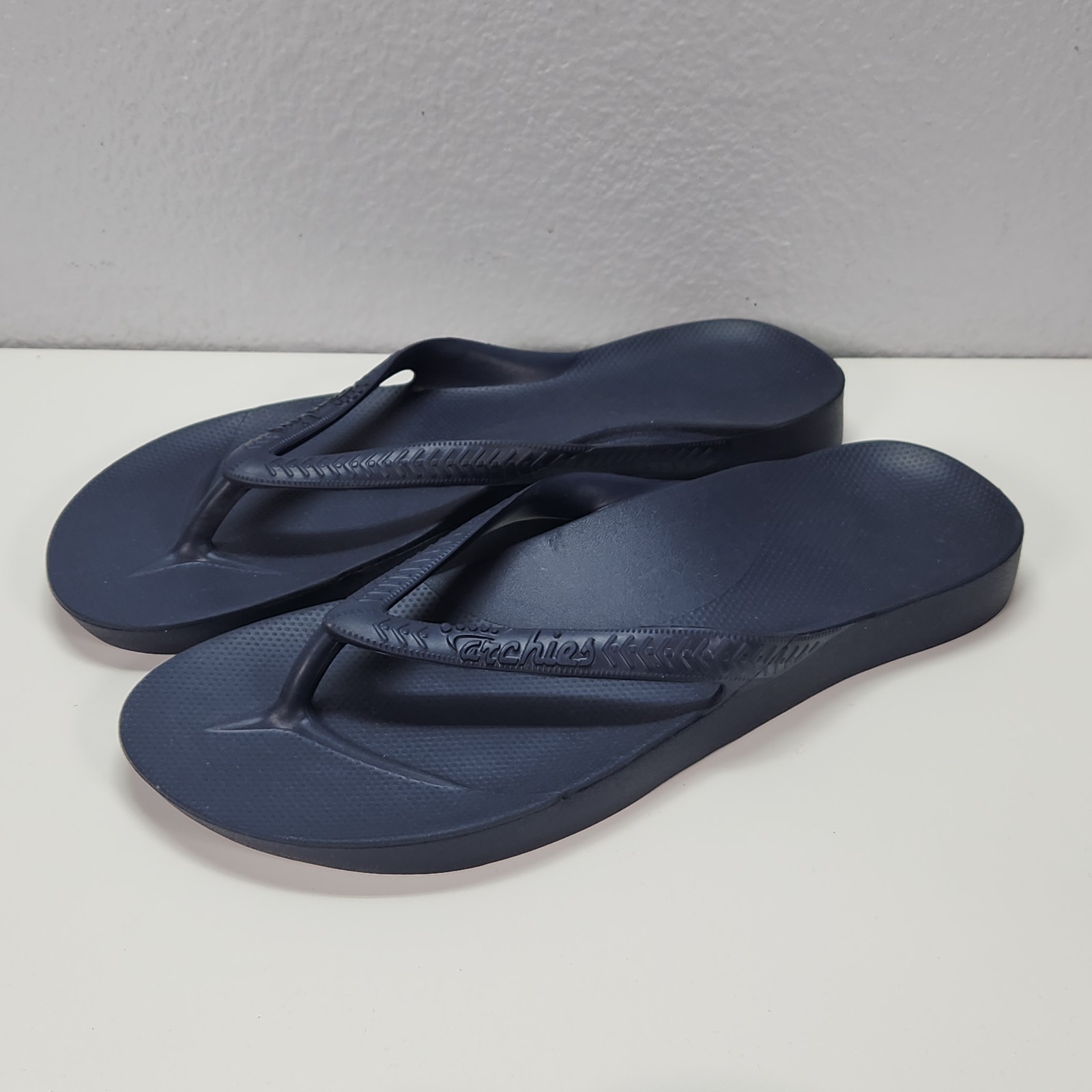 Archies Men’s Navy Blue Flip Flop Sandals Orthotic Comfort Size 12