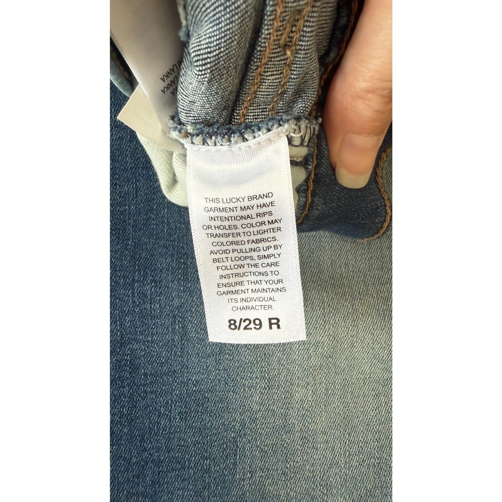 Lucky Brand Sweet Mid Rise Straight Jeans Blue Denim Size 8/29 R
