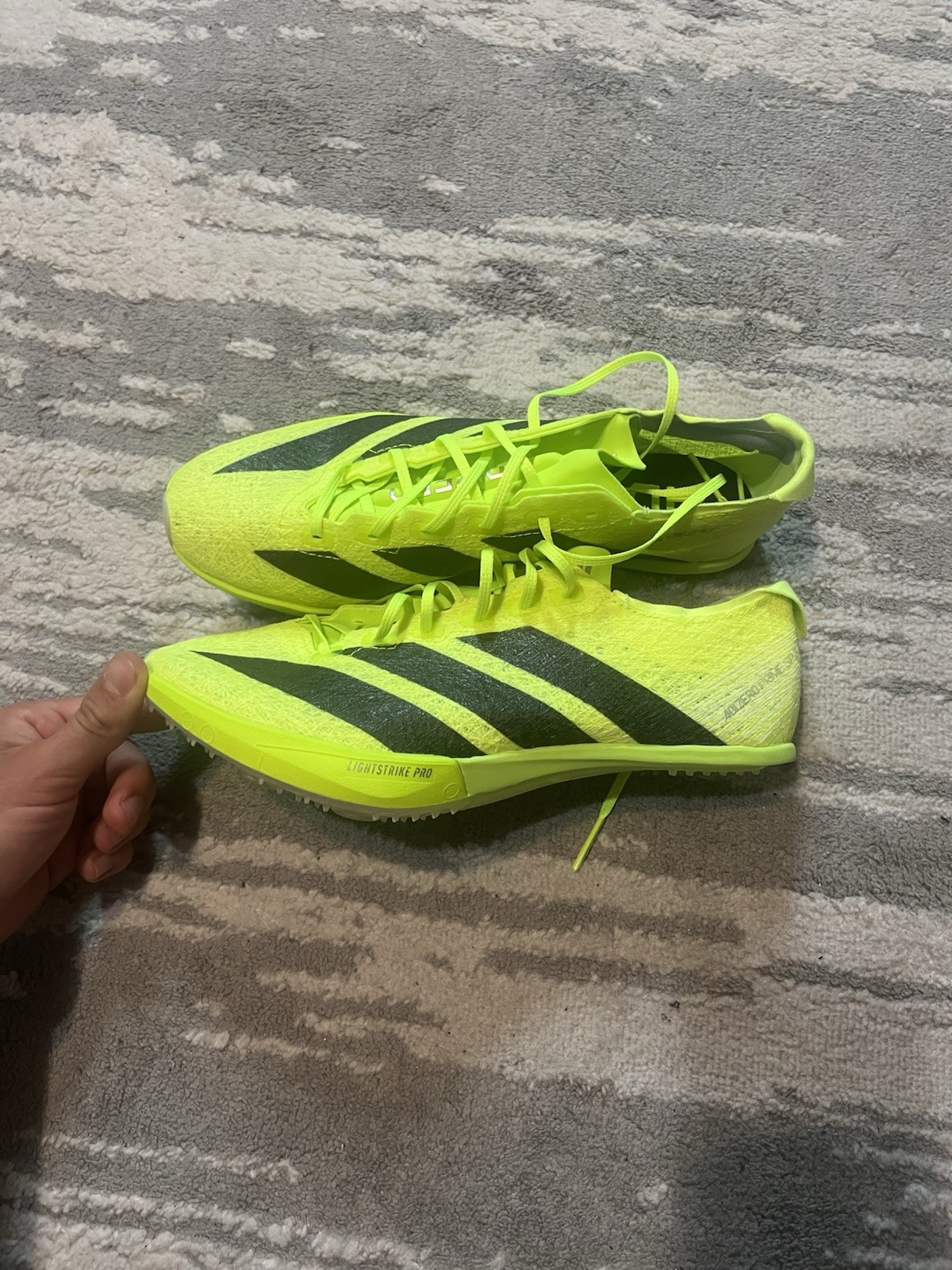 Size 7- adidas Adizero Prime SP 3 Strung Lucid Lemon Black