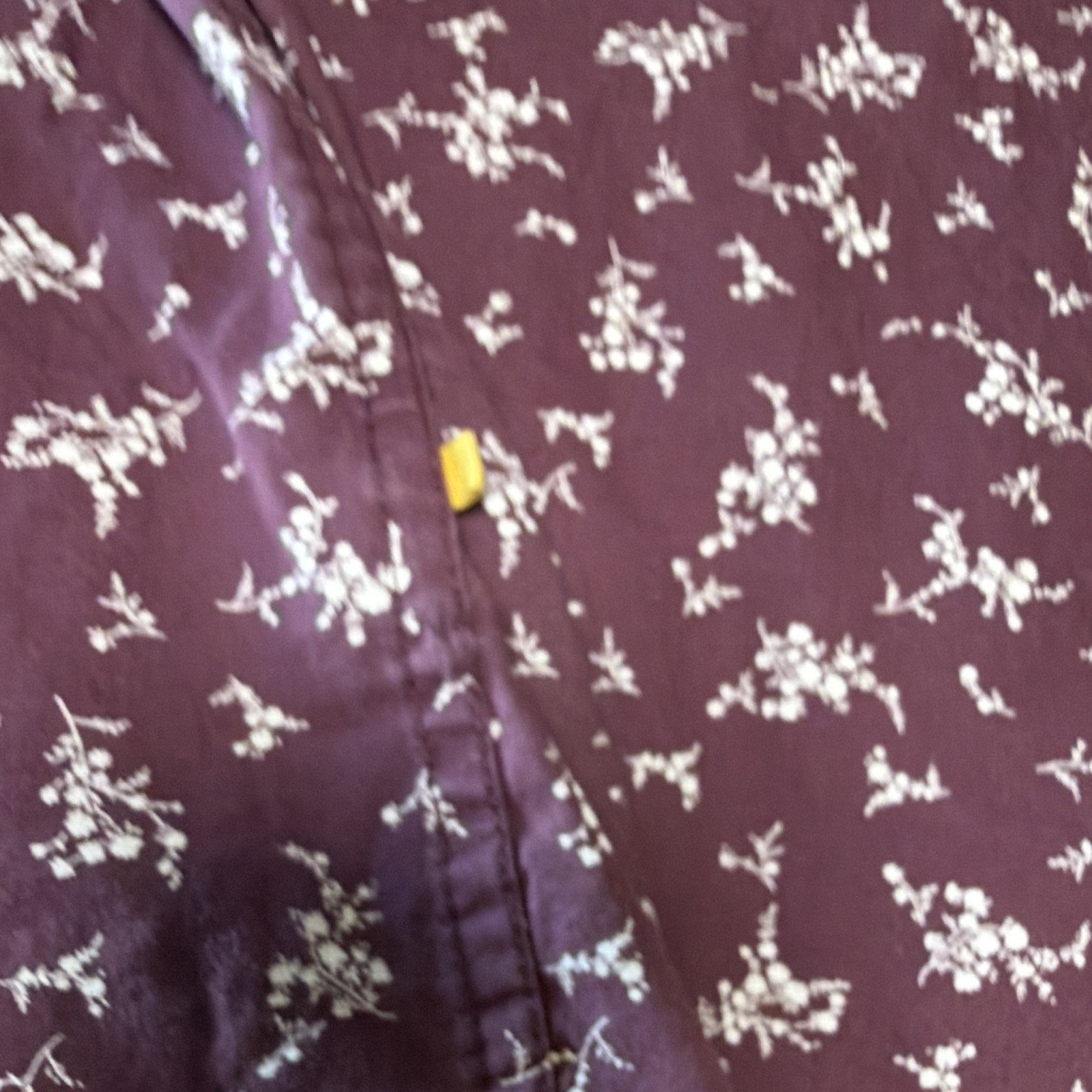 Denim & Flower Ricky Singh Men’s L Purple Floral Woven Cotton Slim Button-Down