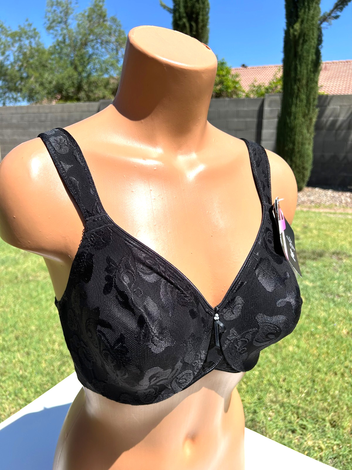 Wacoal 85567 Awareness Underwire Bra 32DD Black Full Coverage $72 NWOT