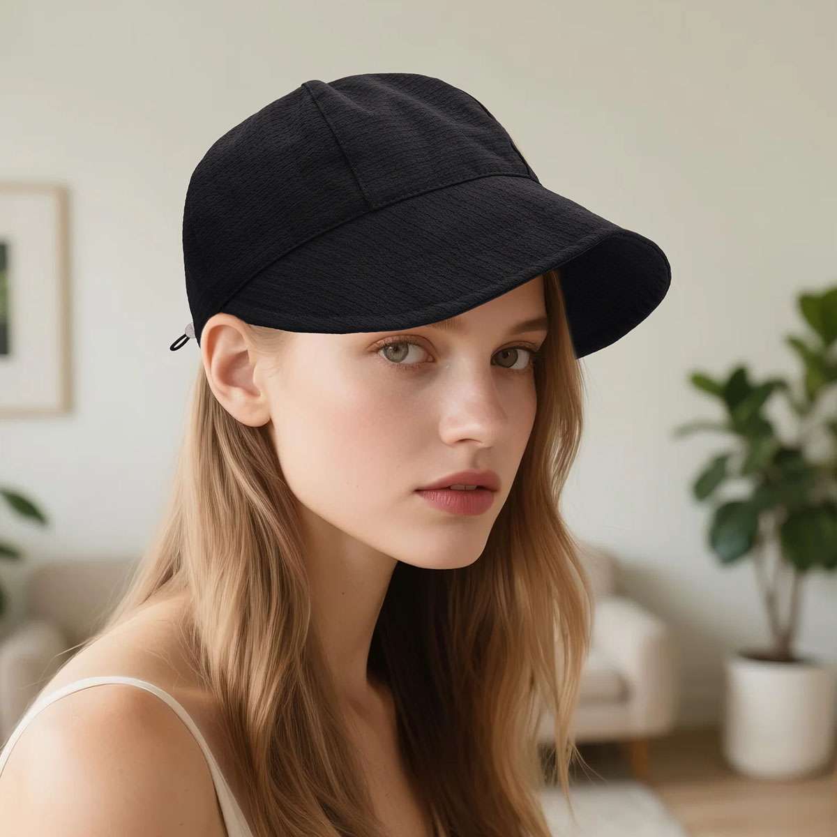 Women Sun Visor Hat Casual Large Wide Brim Uv Protection Summer Beach Travel Cap