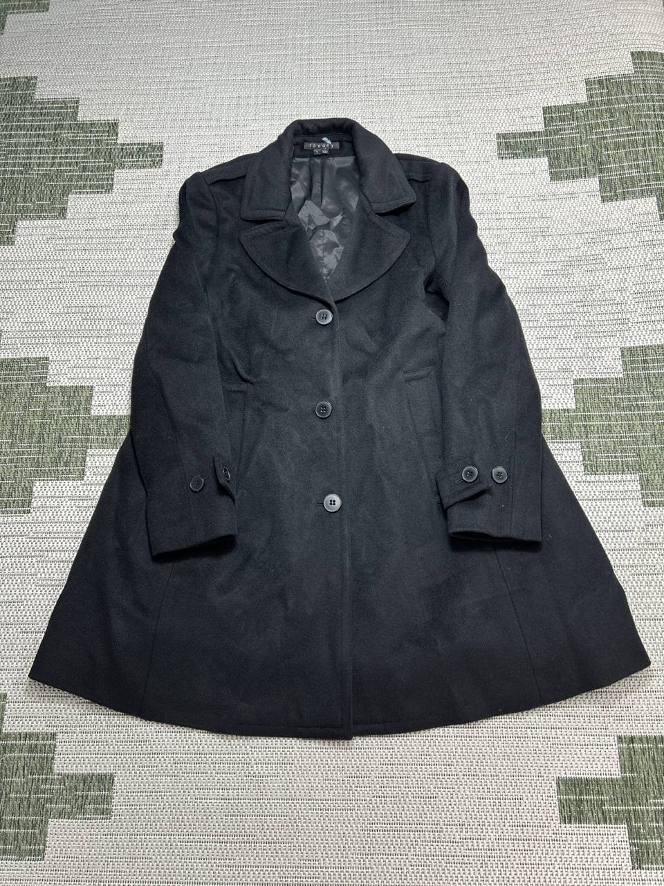 Theory Coat Womens Large Black Wool