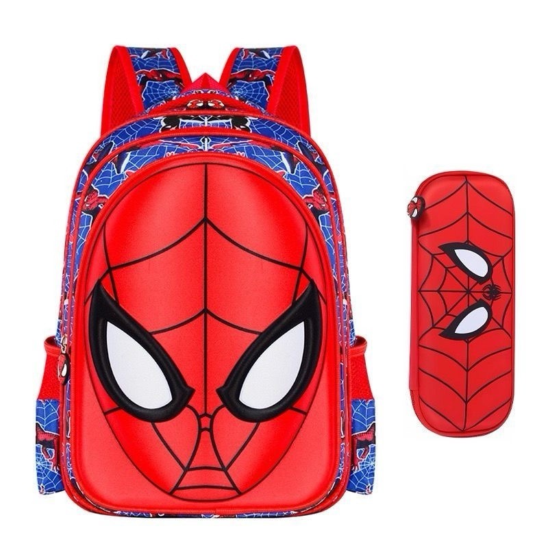 3D Spider-Man Large Size 16.5 Inches Backpack Top Quality🔥Waterproof BLUE🔥NEW