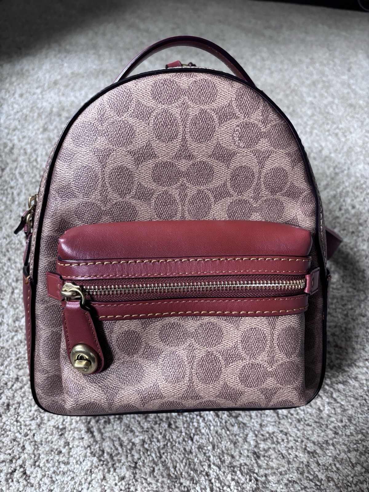 Coach Campus Backpack 23 In Signature Coated Canvas& Refined Calf Leather