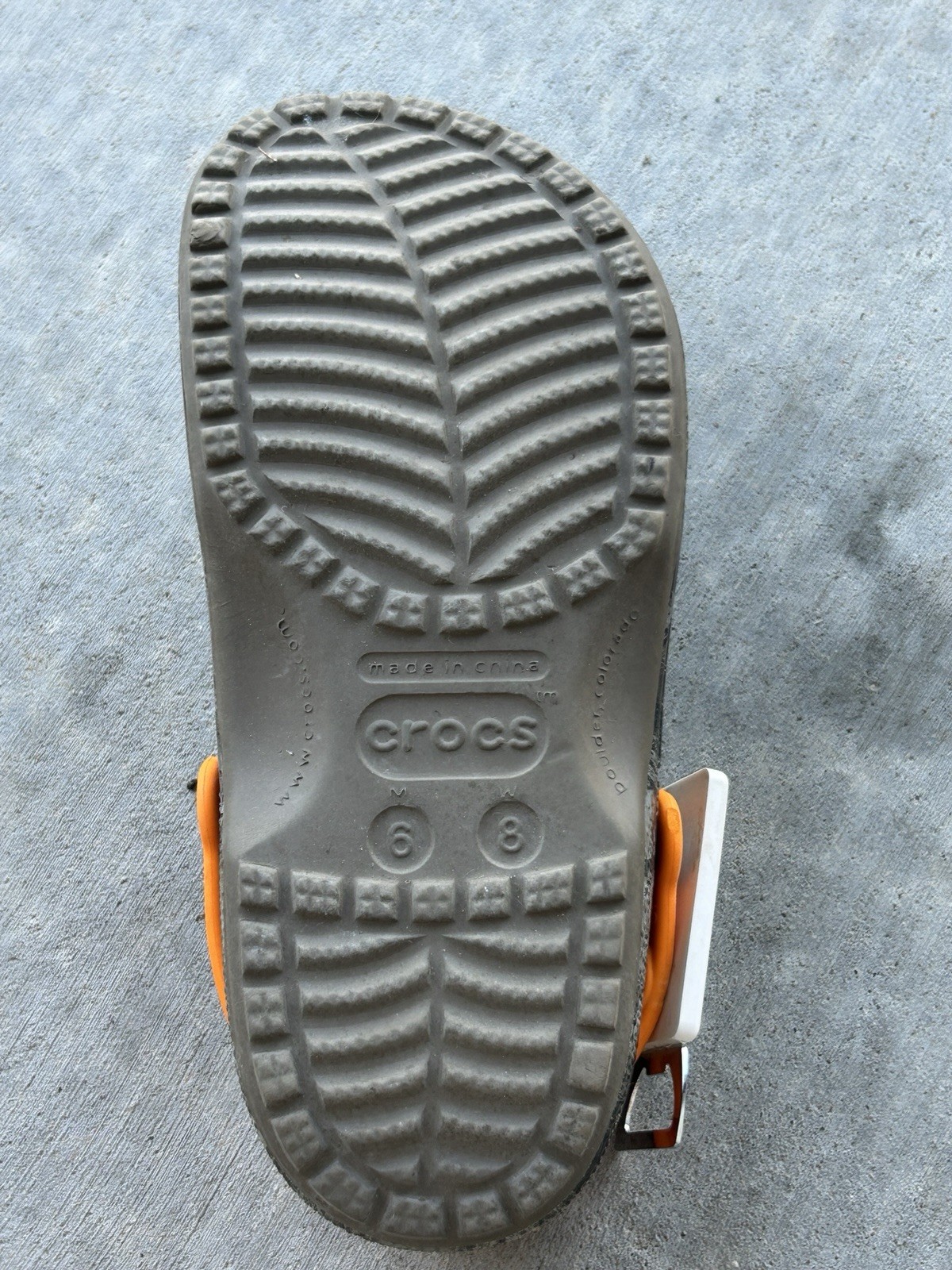 Crocs Luke Combs Camo Clog US M6 W8 Multicolor Orange Strap Cushioned