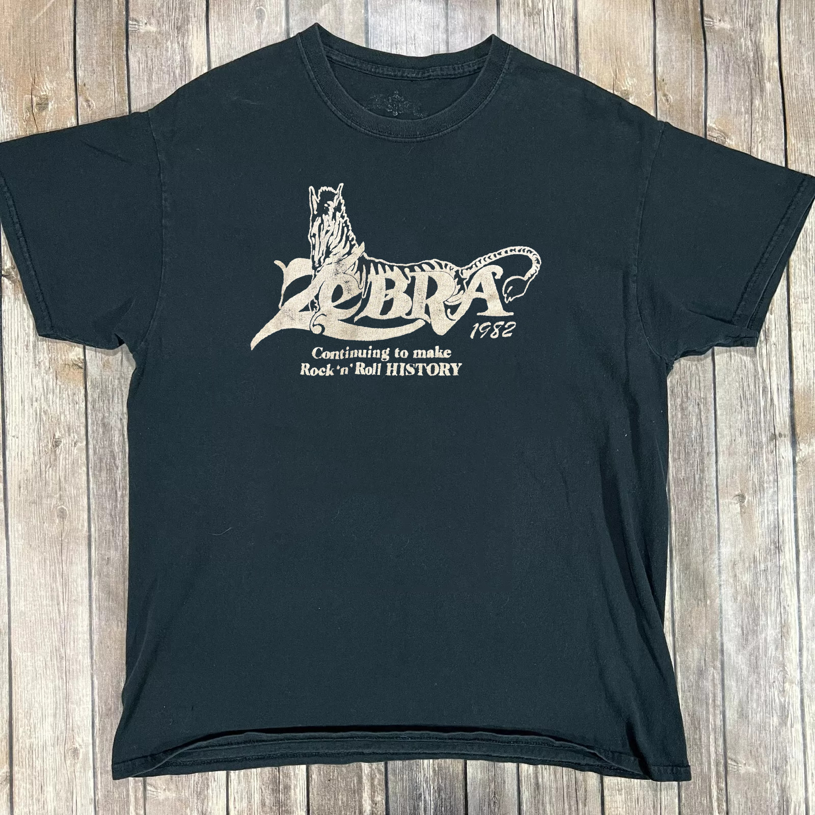 Zebra Band Rock N Roll History T Shirt Size S-5XL