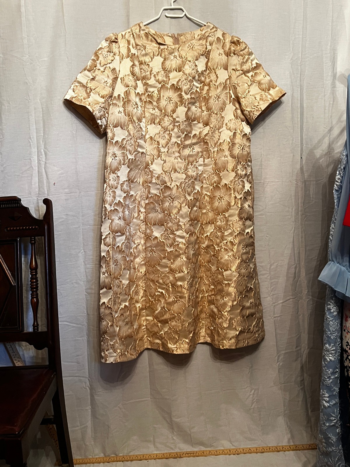 SHEIN Elegant Gold Color Long Dress MOTHER OF THE BRIDE Size 4XL