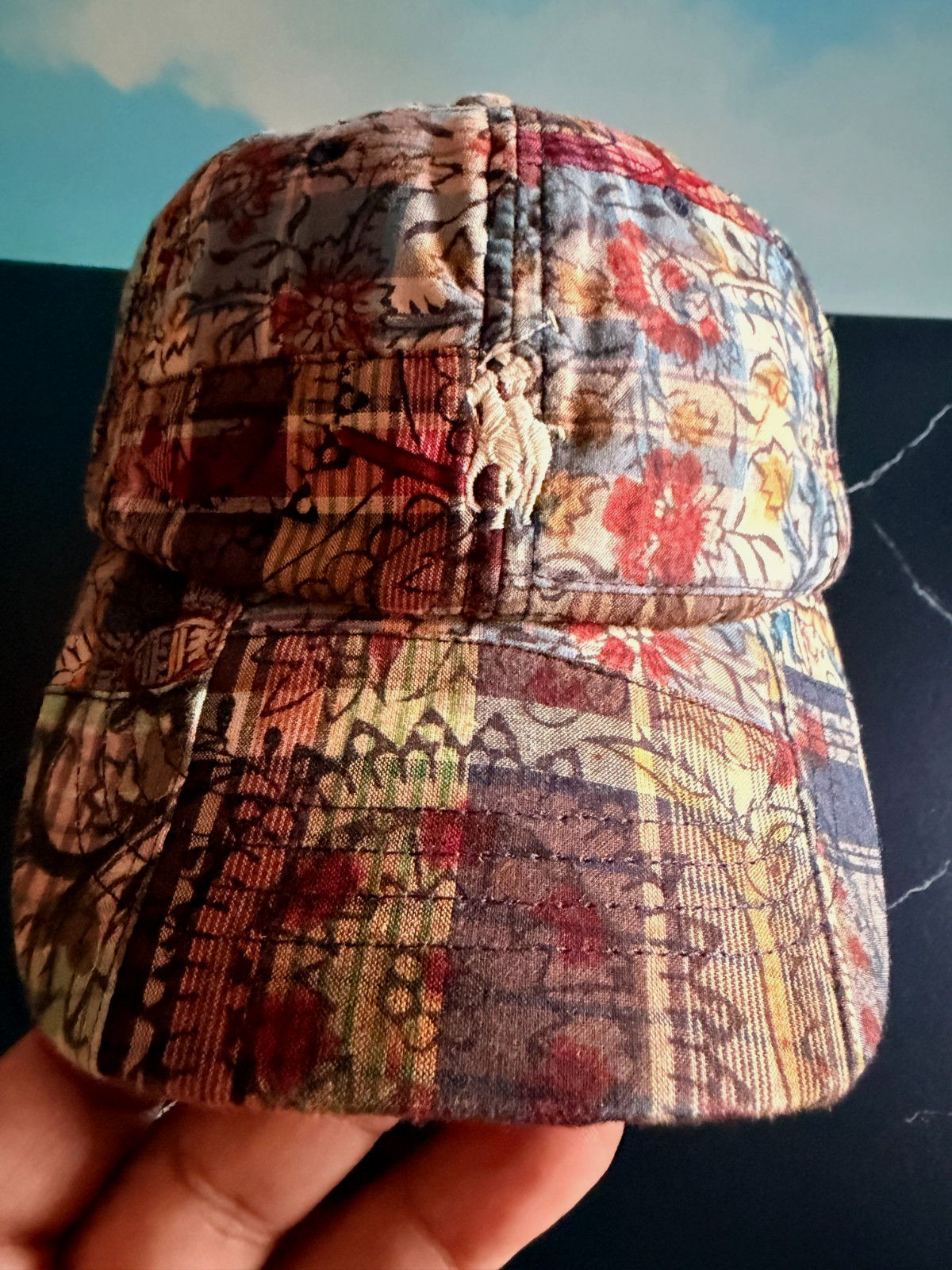 Polo Ralph Lauren Pony Logo Patchwork Madras Ball Cap Adjustable Strap NEW