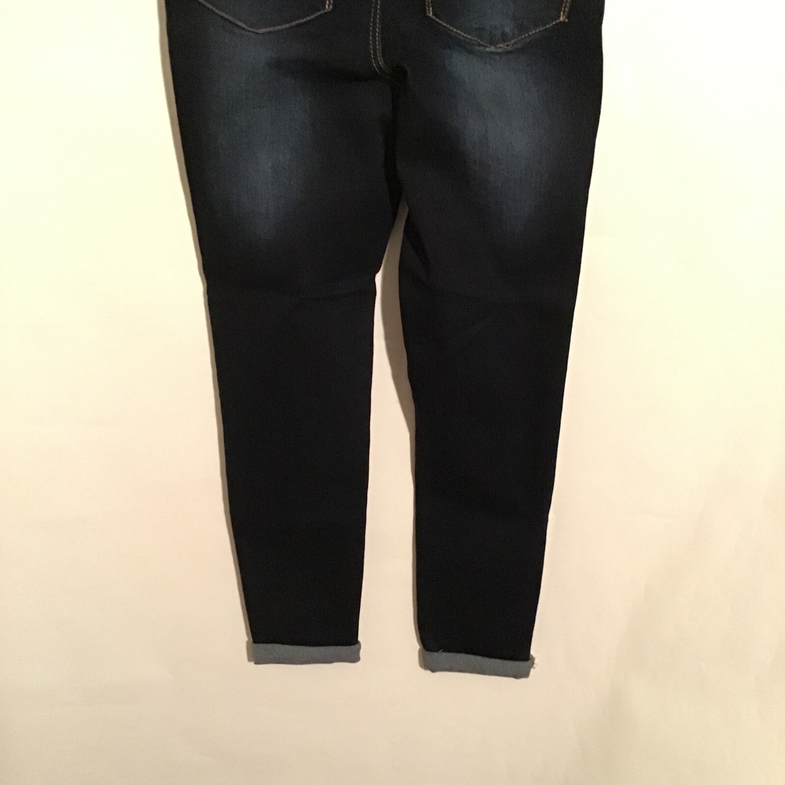 Blue Savvy Maternity Stretch Denim Jeans Side Panel Dark Wash Womens Size S New