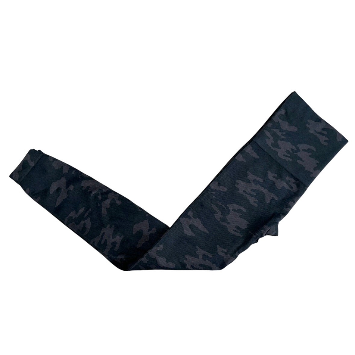 SPANX Camo Leggings Black Brown Large Wide Waistband High Rise 26″ Inseam MINT