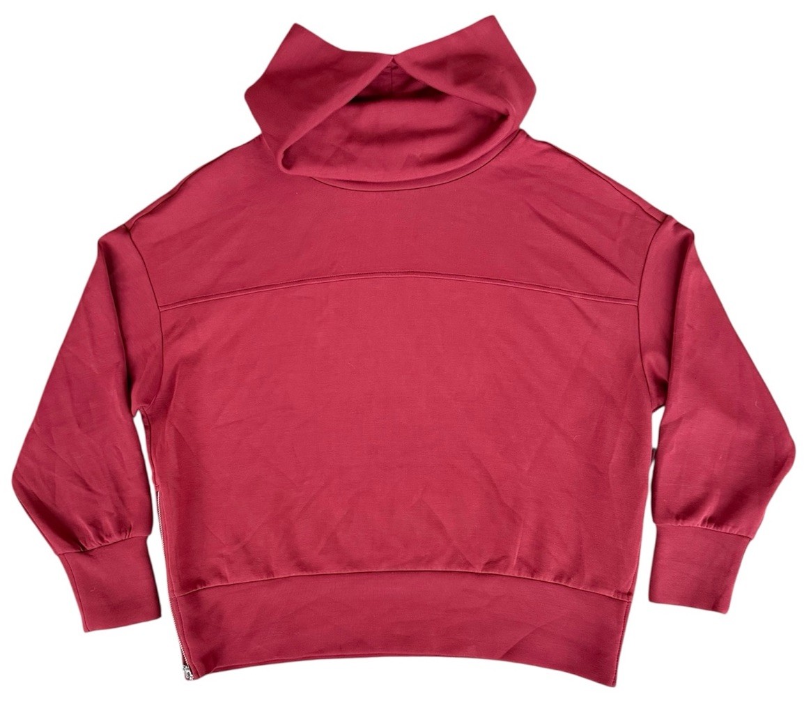 Varley Women’s Priya Longline DoubleSoft Sweatshirt Size M Russett Brown (Red)