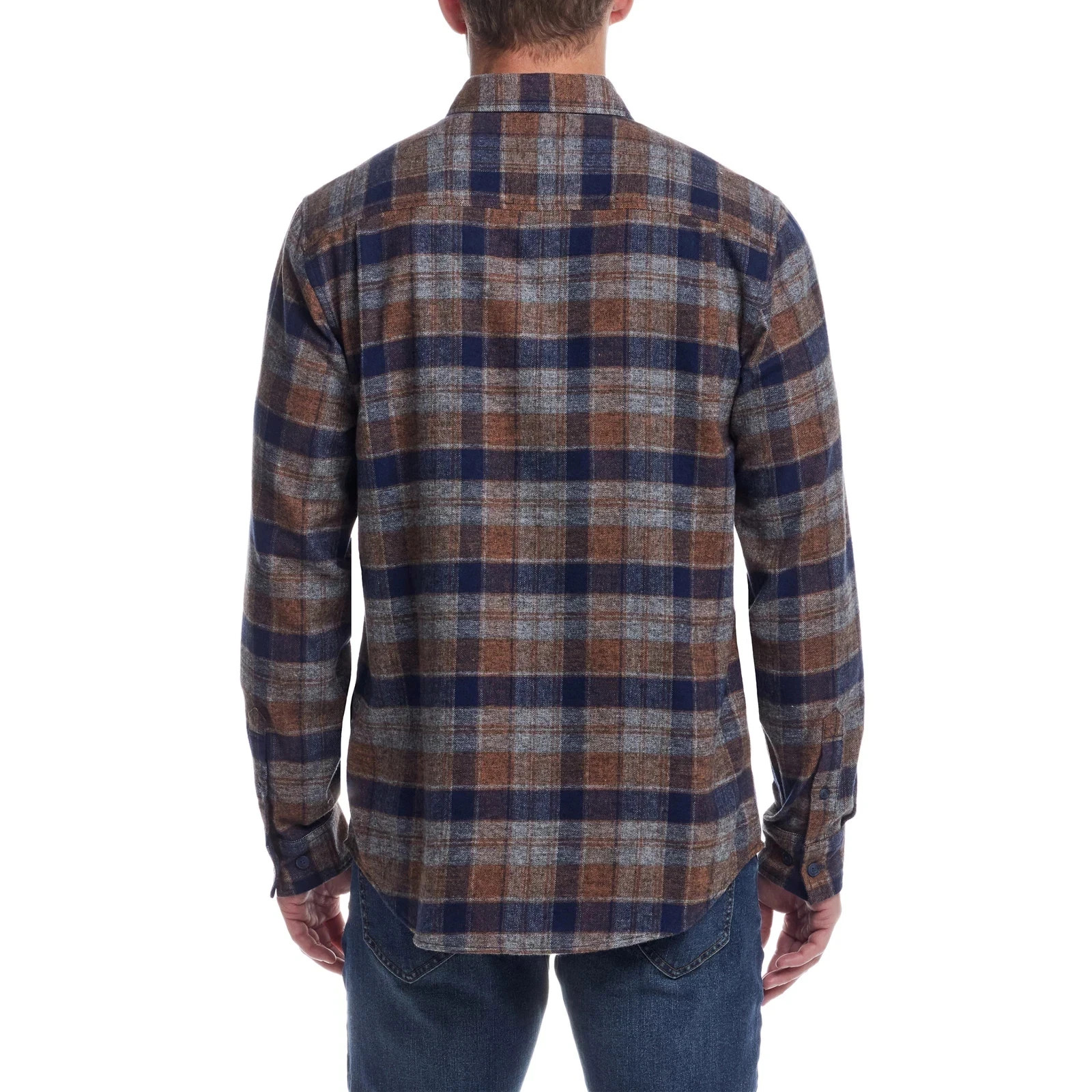 Weatherproof Vintage Men’s Flannel Shirt, Multi (Brown), Size S