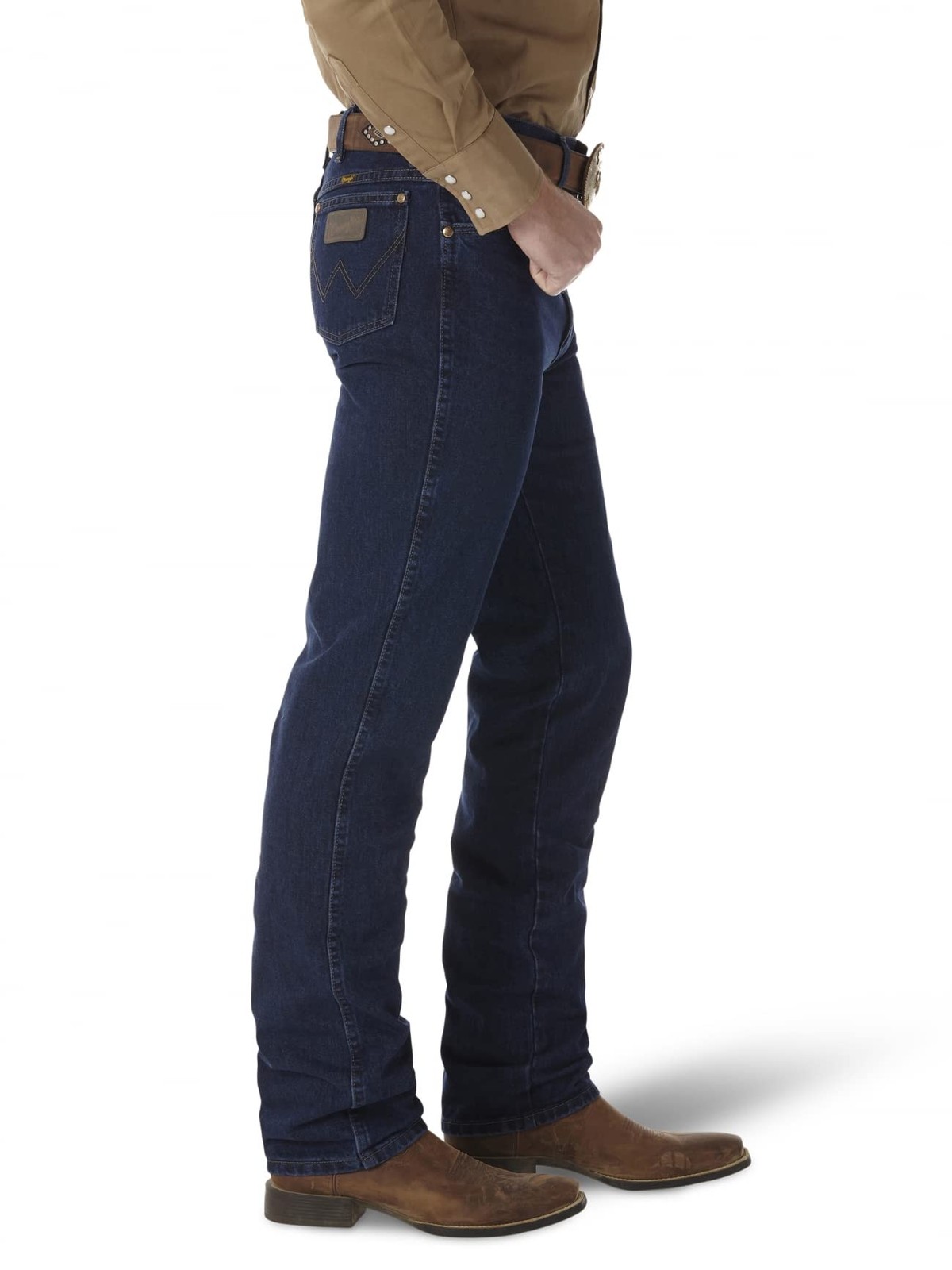 Wrangler 0936 Cowboy Cut Slim Fit Jean, Dark Stonewash, 33W x 34L