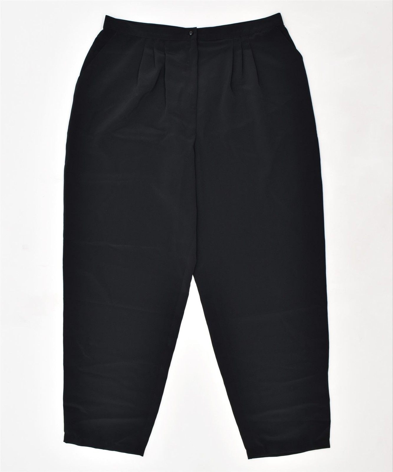 BERND LINEK Womens Slim Casual Trousers EU 48 XL W34 L29 Black Polyester MT01