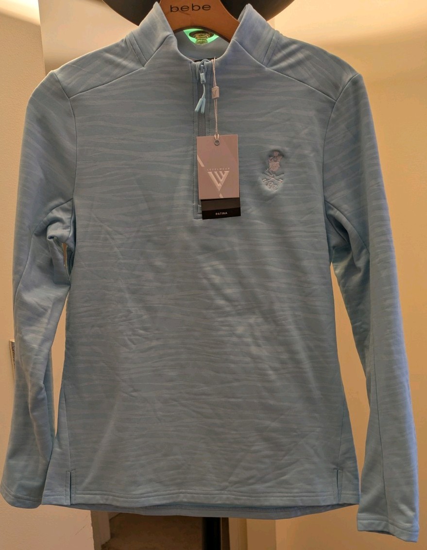 LEVELWEAR Patina Women’s Light Blue 1/4 Zip Golf Pullover Jacket Size Small NWT