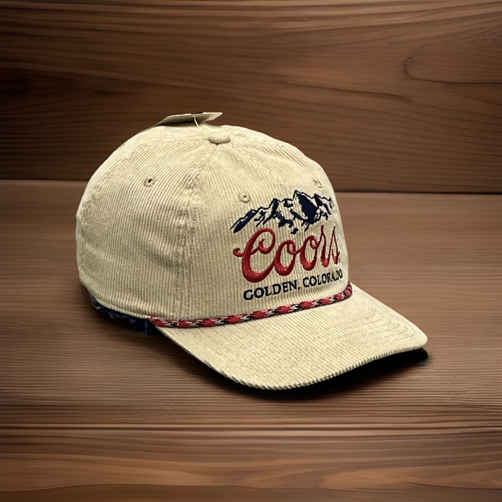 Coors Banquet Corduroy Snapback Hat Vintage Beer Golden Colorado Cap
