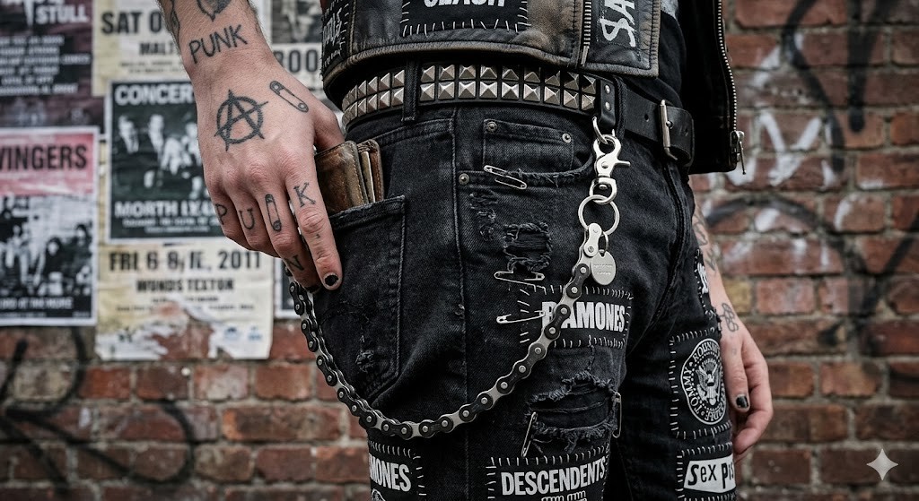 Handcrafted Upcycled Bike Chain Wallet Chain | Biker Punk Y2K Alt | 7 Colors
