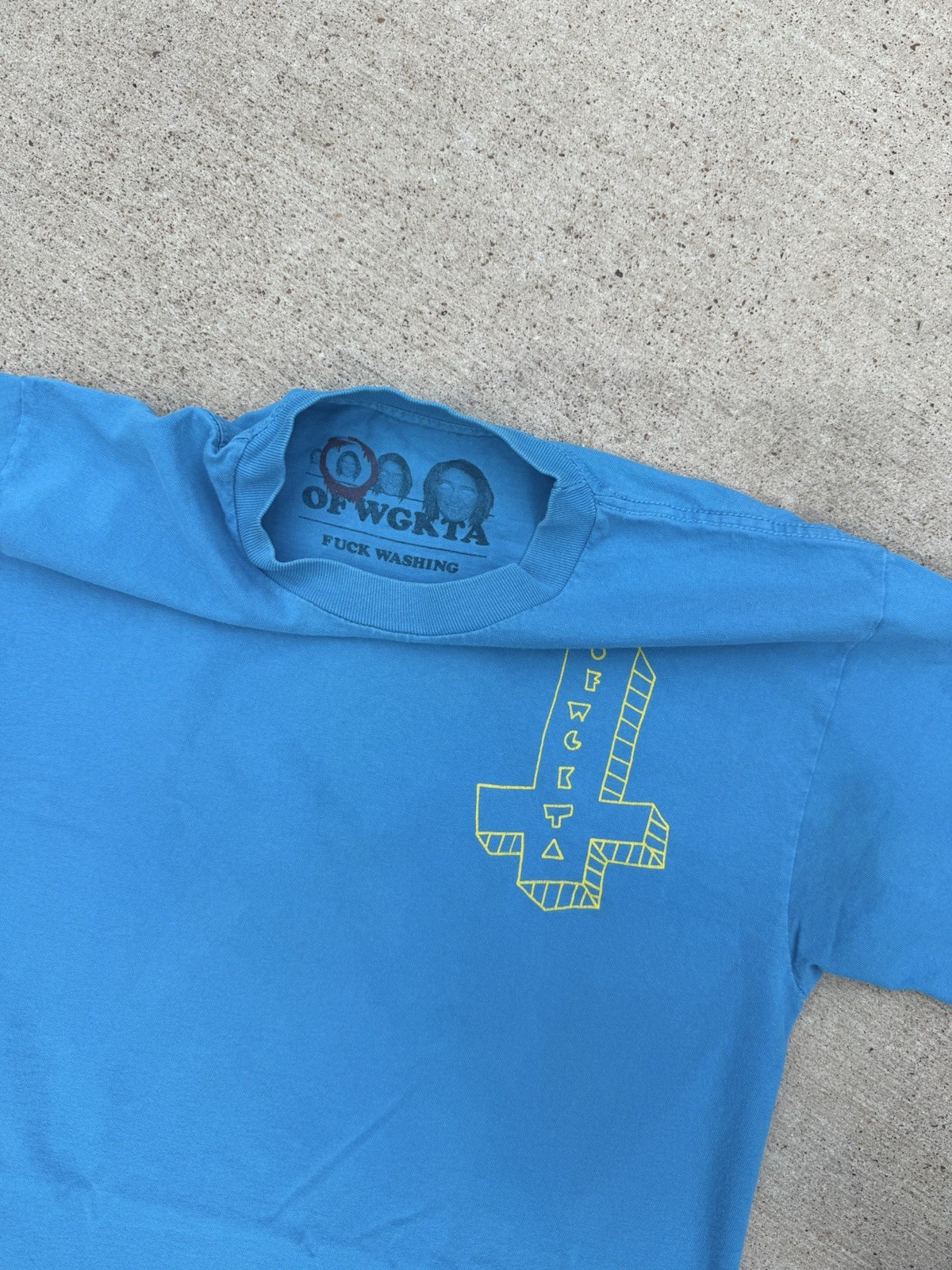 ODD FUTURE GOLF WANG INVERTED CROSS TEE SIZE M OG TAG LIGHT BLUE