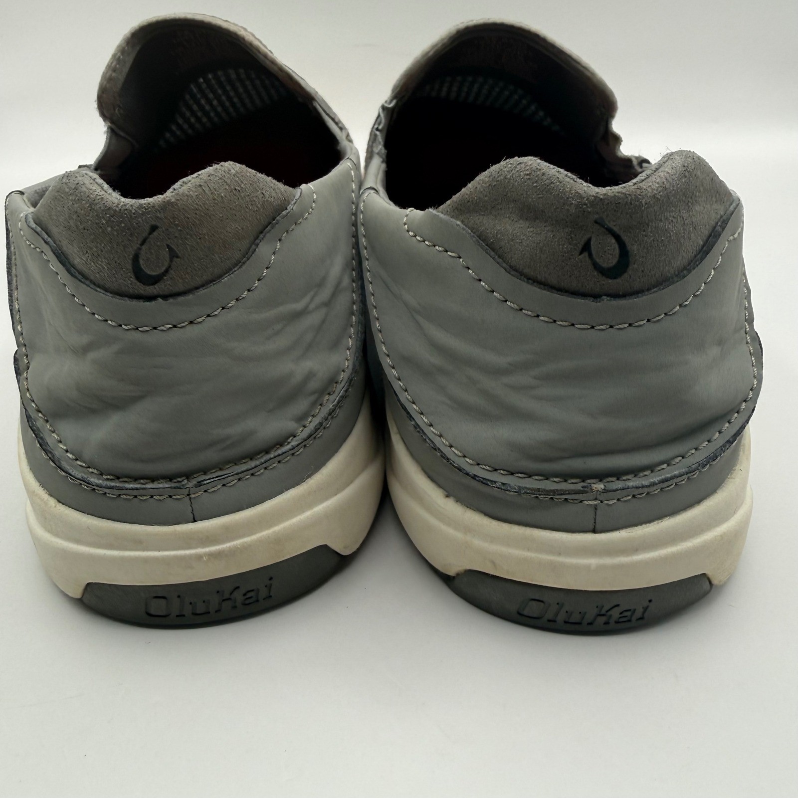 OluKai Nohea Mesh Slip On Sneakers Charcoal Grey Mens Casual Shoes 10188-4848
