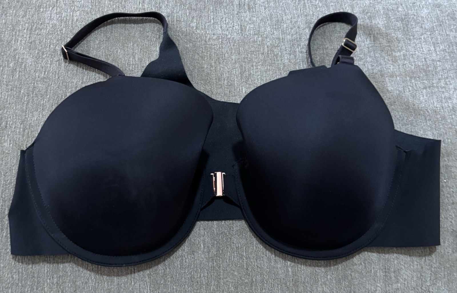 Soma Vanishing 360 Perfect Coverage Front Closure Bra 36C Black