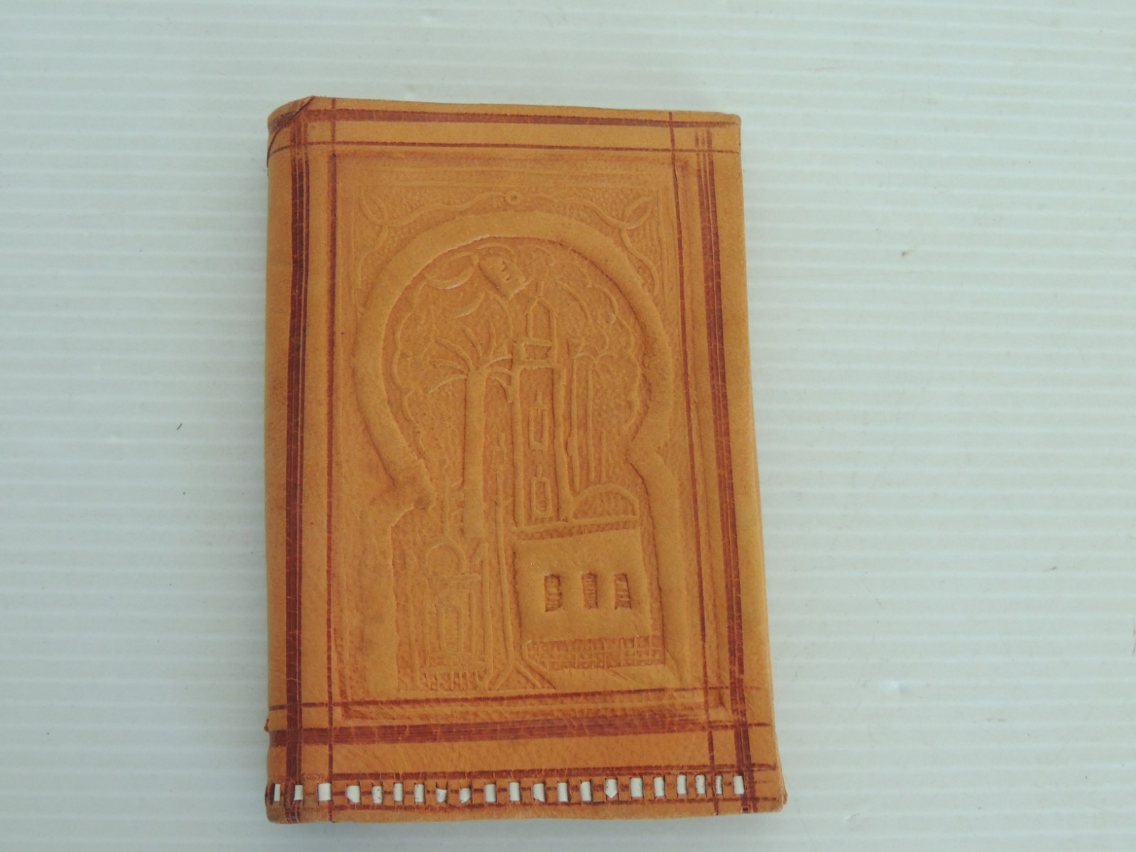 Moroccan Wallet Genuine Leather Bifold Handmade Unisex 5 3/4 length 3 3/4″ wide