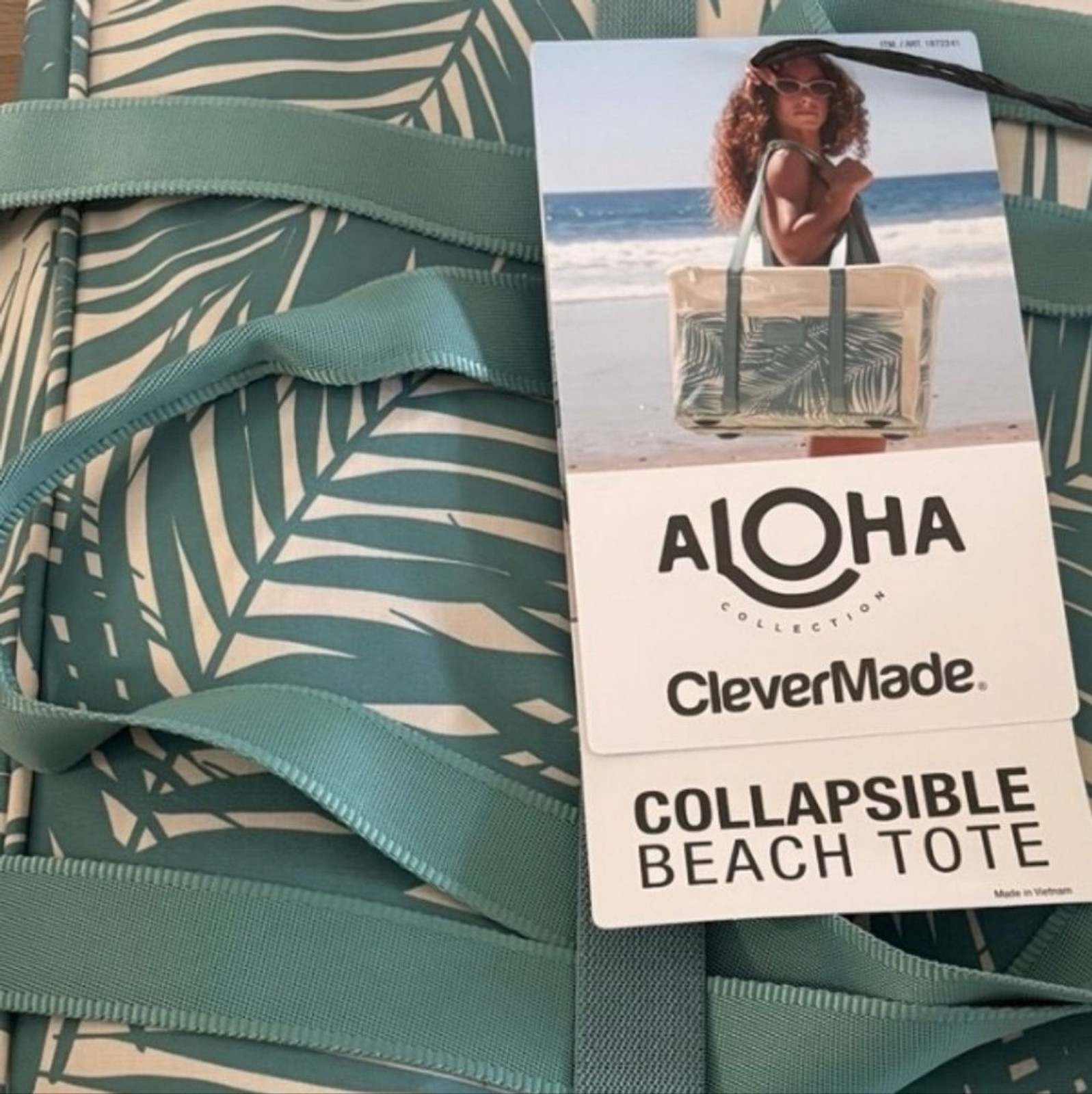 ALOHA Collection CleverMade Collapsible Beach Tote