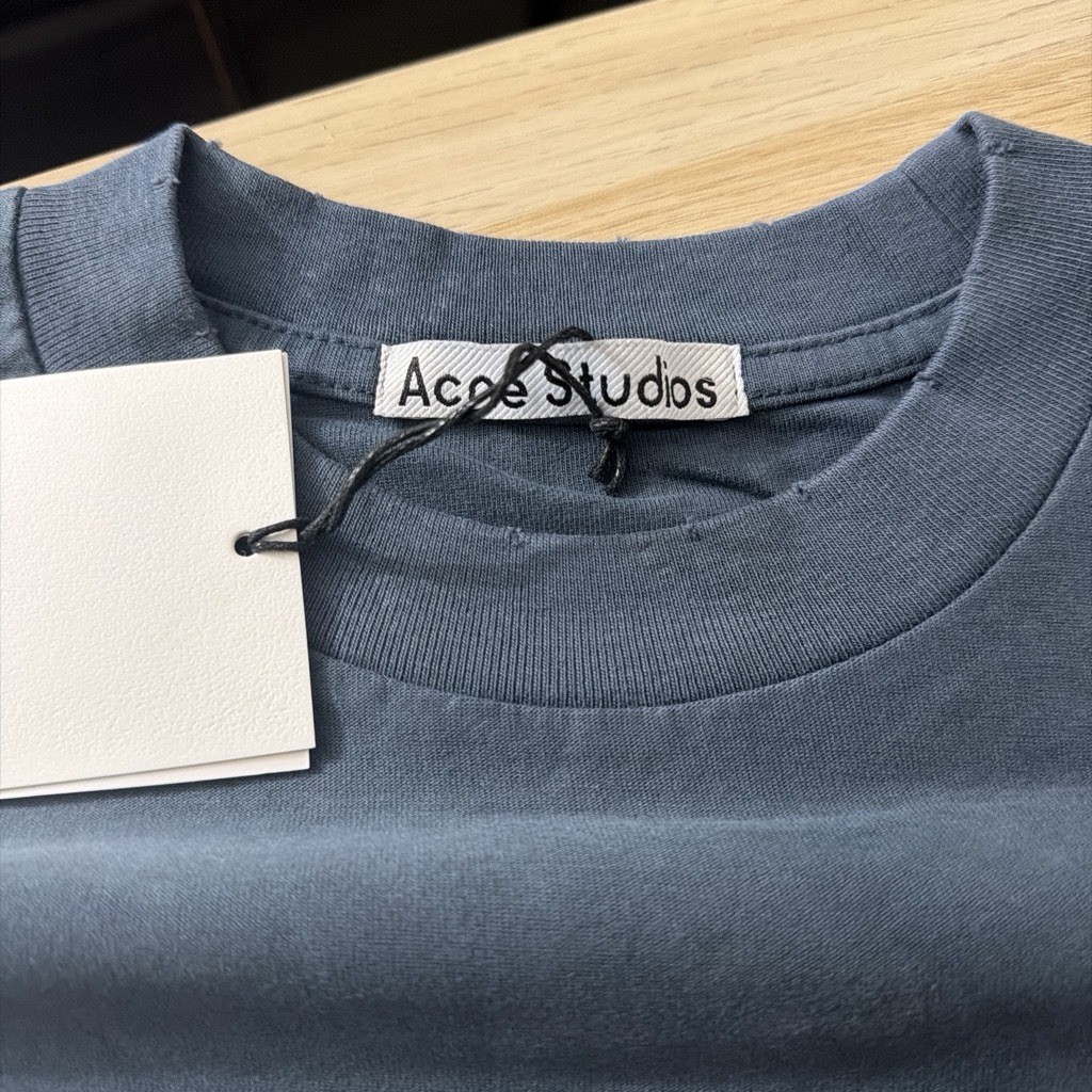 Acne Studios Stockholm 1996 Long Sleeve Navy T-Shirt two sizes available M and L