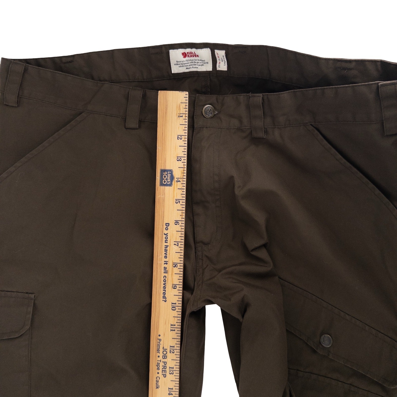 Fjallraven Mens US 38-39 Long Barents Pro Trousers Brown G-1000 Cargo Pants