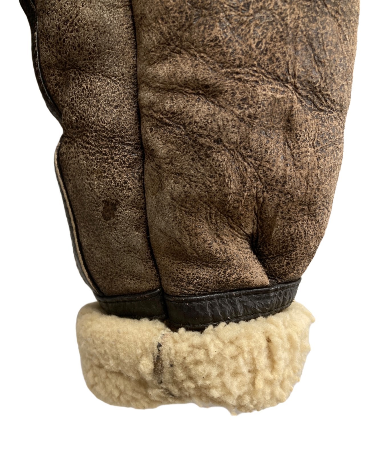Authentic SAN FLIO B-3 Sheepskin Leather Jacket M Brown Men #9758