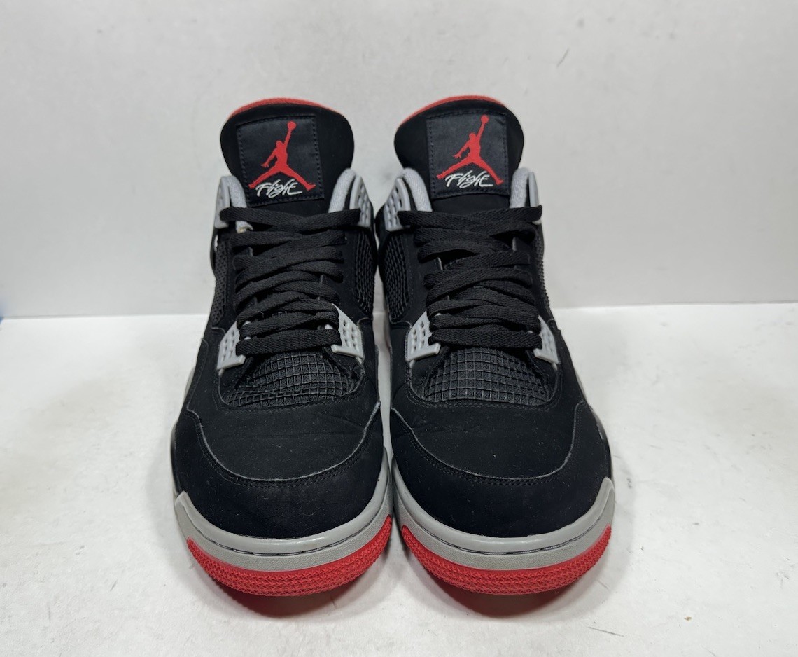 Air Jordan 4 Retro OG Bred 2019 Men’s Size 15 Black Red Gray White 308497-060