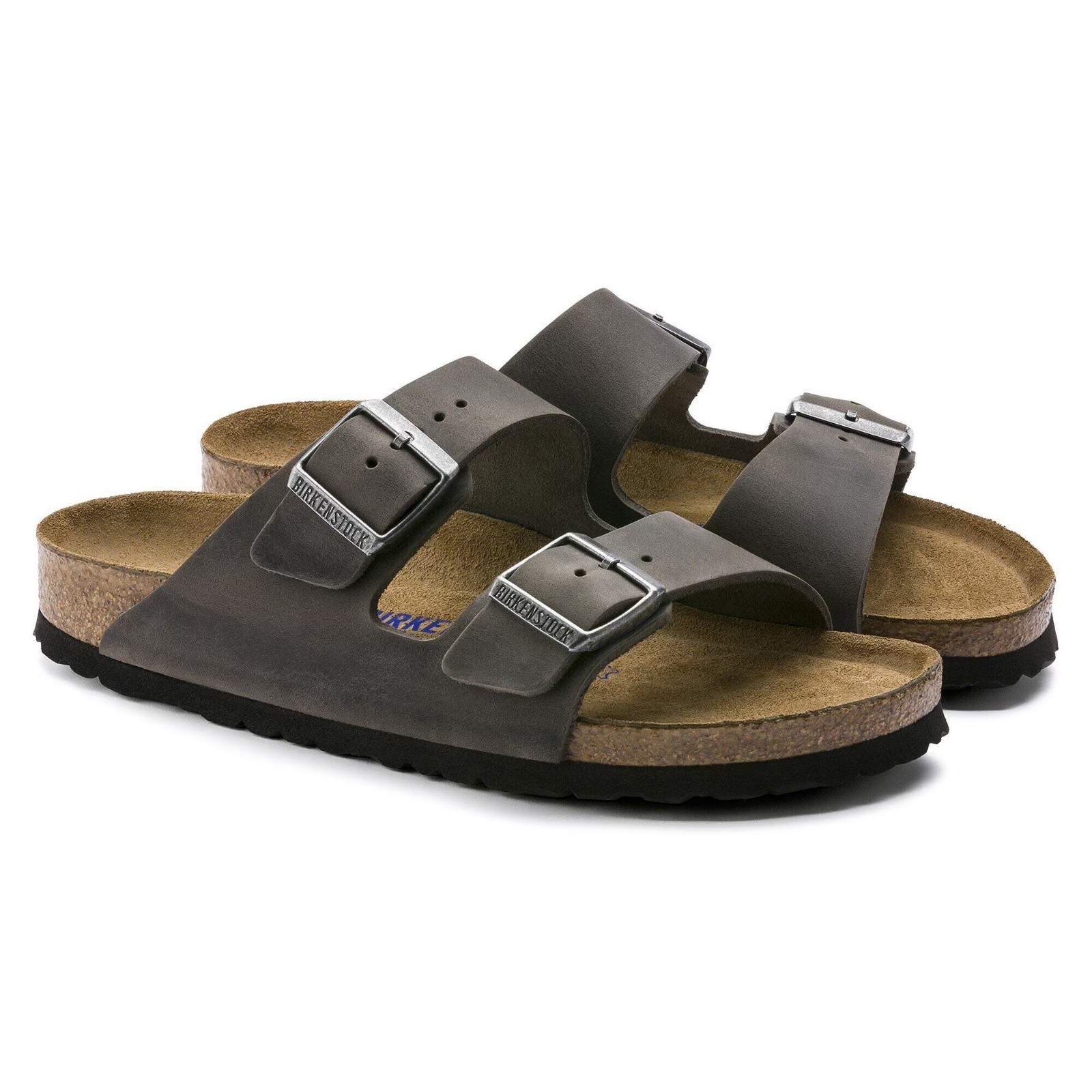 Birkenstock Arizona Soft Footbed Oiled Leather Sandals – Iron