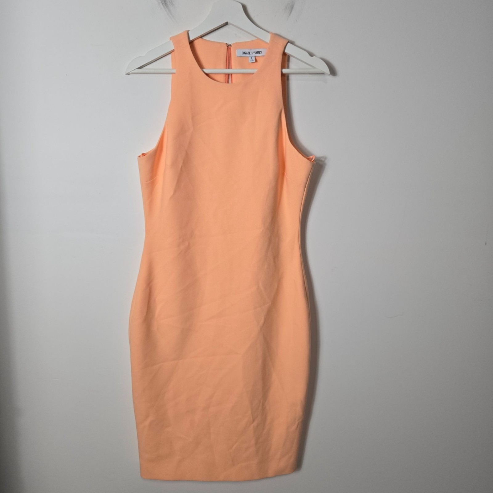 Elizabeth and James Size 8 Kenna Sunwashed Orange Mini Sleevess Dress Lined