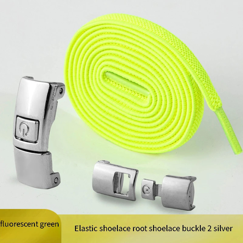 1Pair Elastic Laces Sneakers 6mm Width Flat Shoelaces Without ties Kids Adult Lo