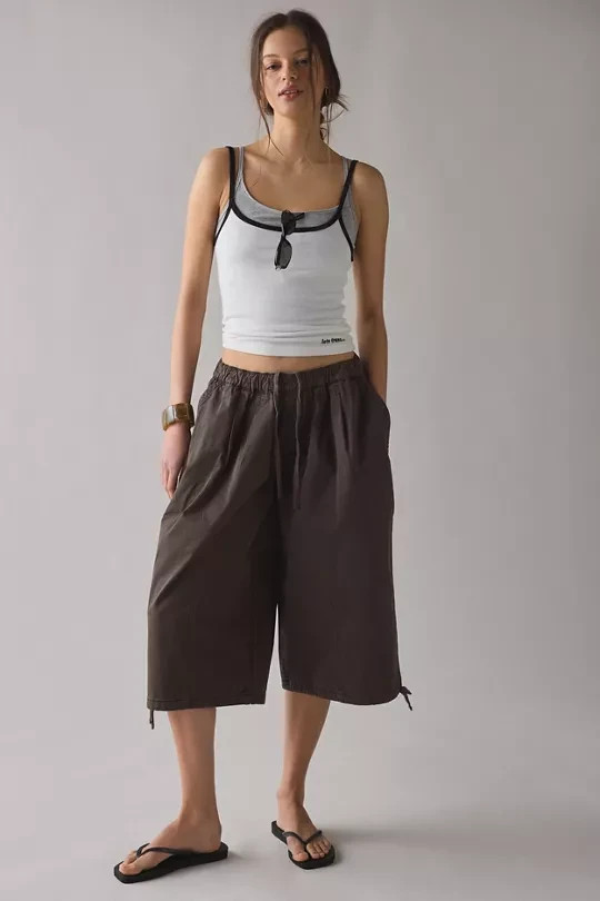 BDG- BDG Bobbi Cropped Baggy Pull-On Pants