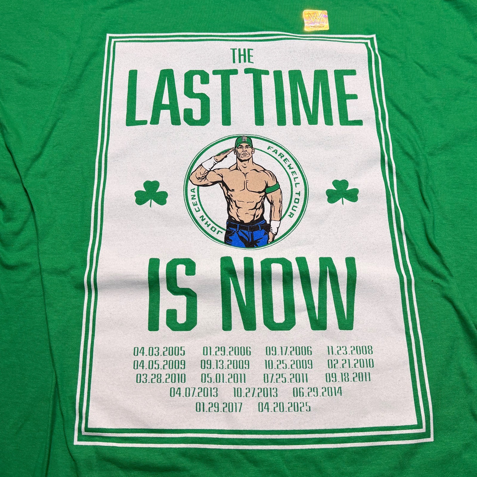 WWE Authentic John Cena Boston Massachusetts Celtics Shirt 2025 Farewell Tour