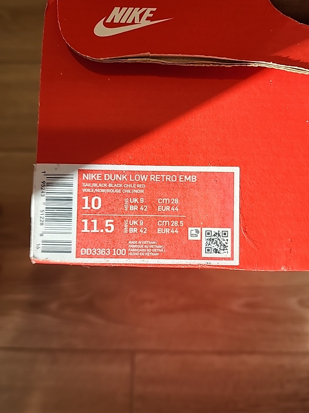 NBA 30th Anniversary Chicago Dunks Size 10