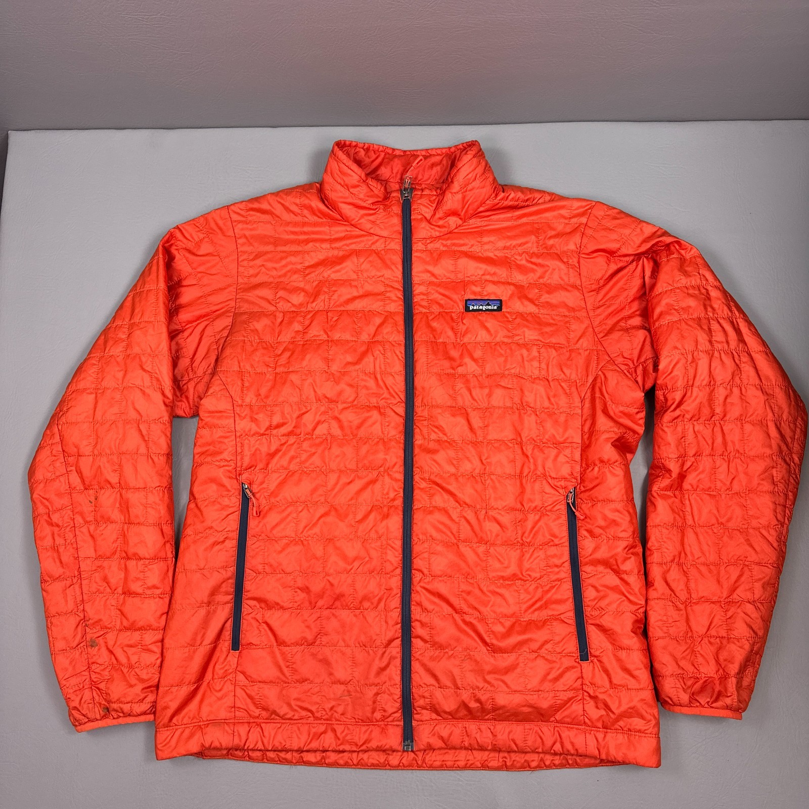 Patagonia Jacket Men Extra Large Orange Nano Puff Hiking Trail Camp Trek Commute