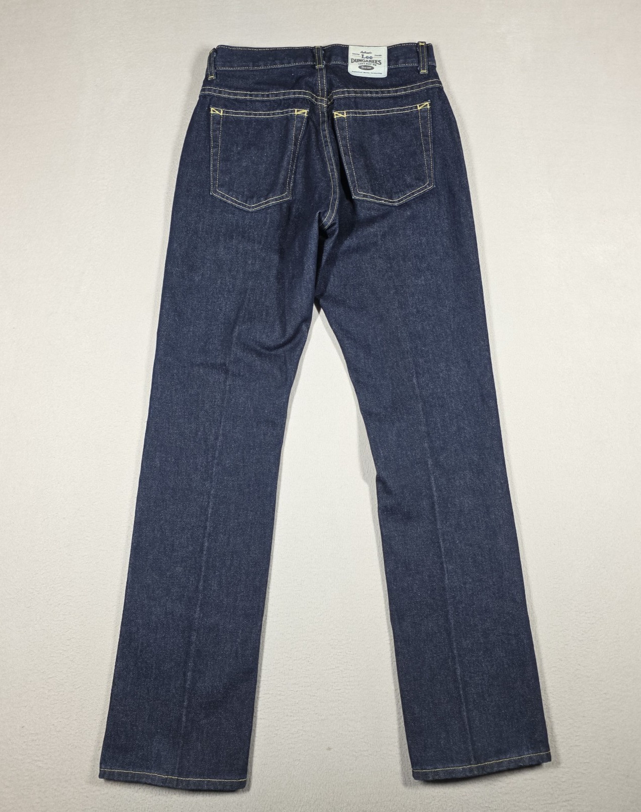Vintage Lee Dungarees Jeans Men’s 27×32 Dark Wash Straight Made in USA Bust Em