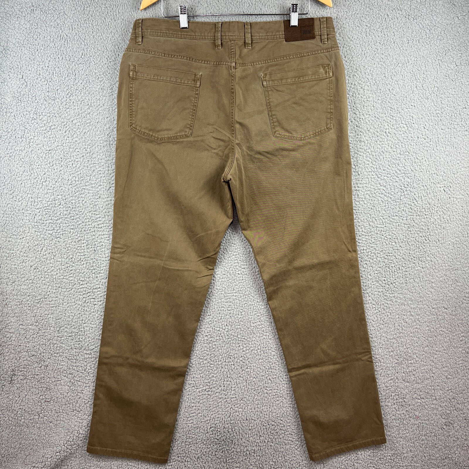 Hiltl Two Face Green Chino Pants Mens 40×34 Stretch Cotton Blend 5 Pocket