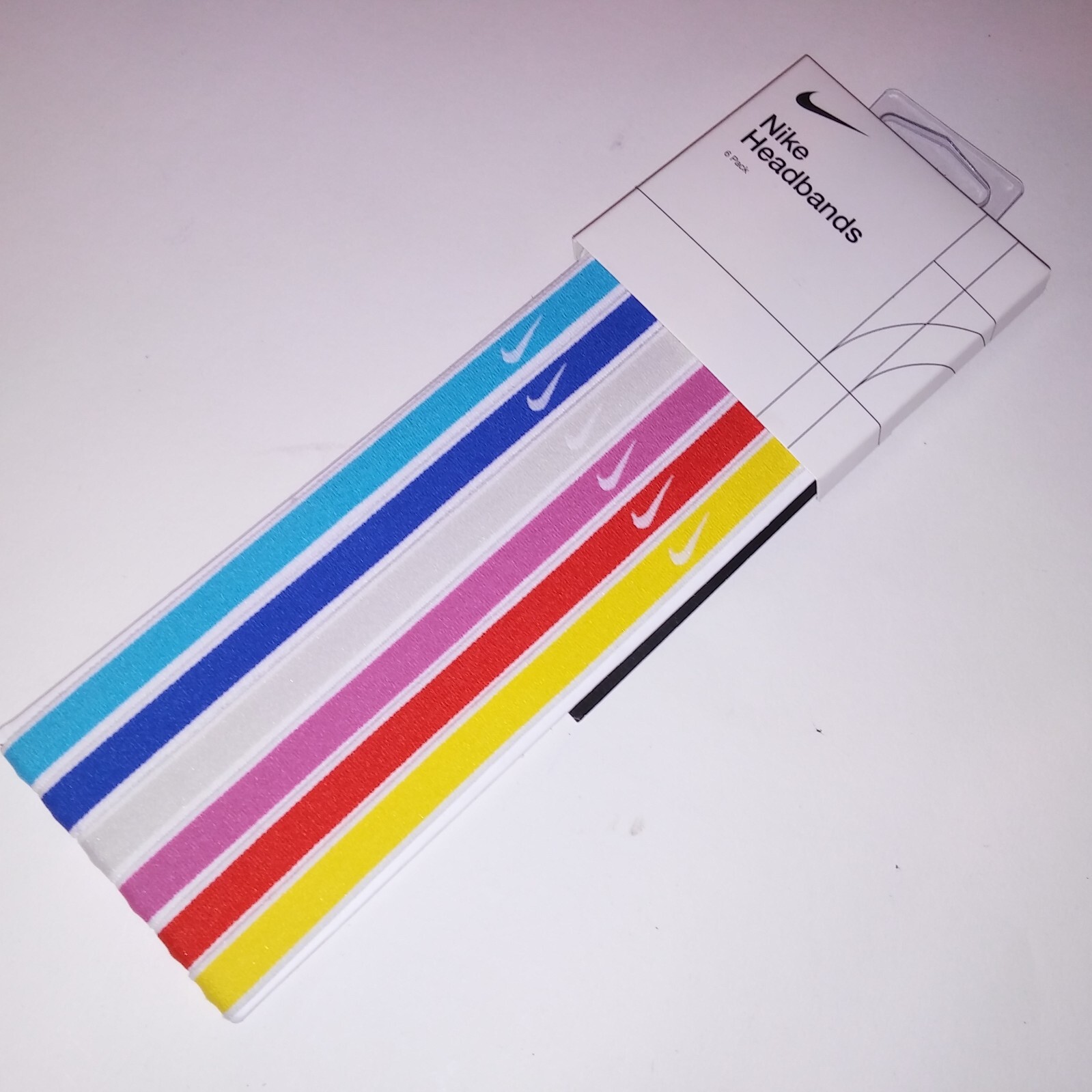 Nike Headbands 6 Pack Unisex Mens Womens Silicone Strip Grips Blue Gray Purple