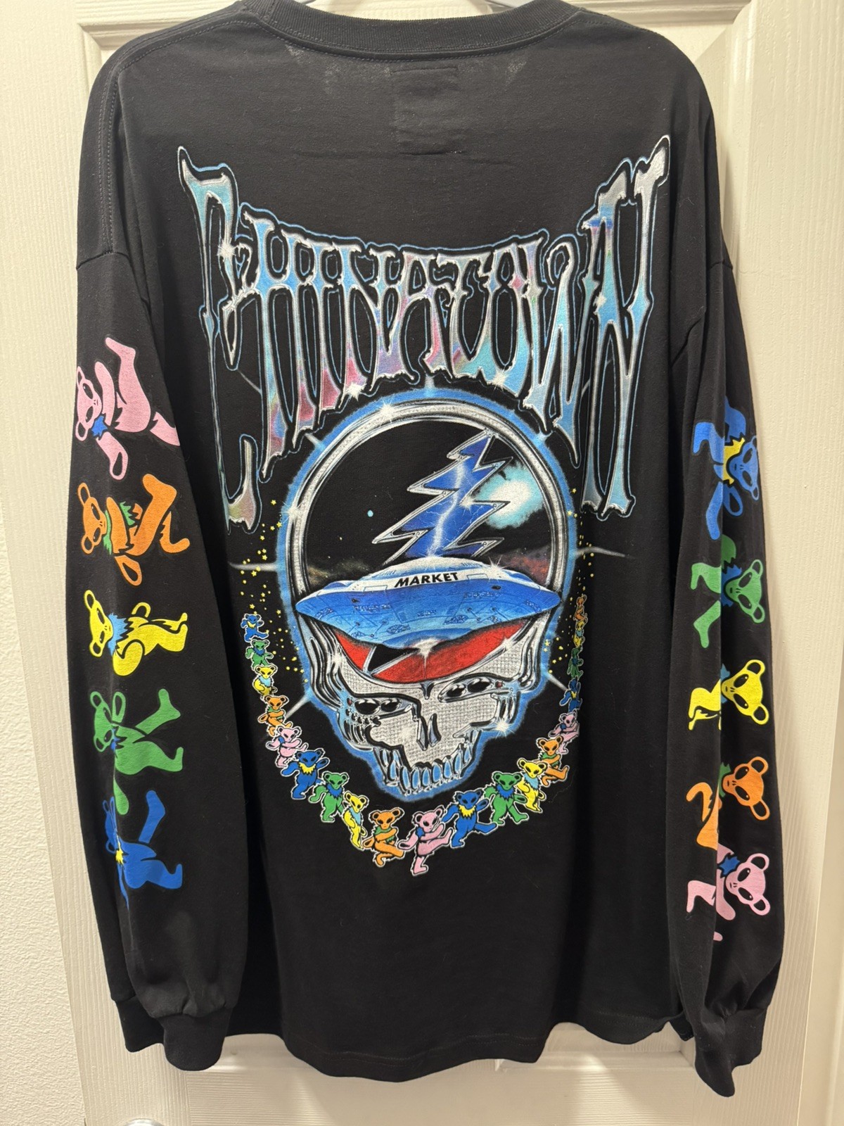 Chinatown Market Grateful Dead T-Shirt XXL 2XL Long Sleeve Alien Dancing Bears