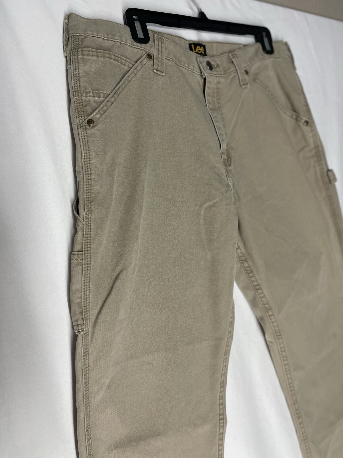 Lee Carpenter Workwear Loose Fit Pants Men’s Size 34×34 Beige Khaki