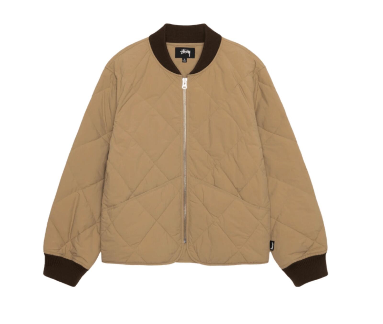 Stüssy 8 Ball Quilted Liner Jacket Brown • L